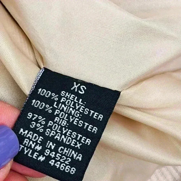 NWT Say What? Beige Faux-Fur Plush Bomber Zip Jacket Size XS - Picture 9 of 13